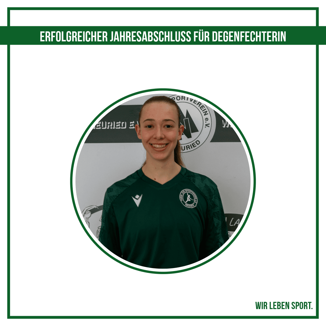 glückliche Degenfechterin des TSV Neuried