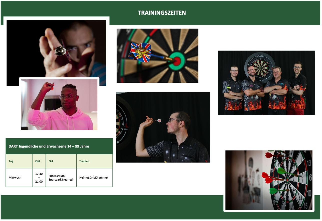 Flyer der Abteilung Darts