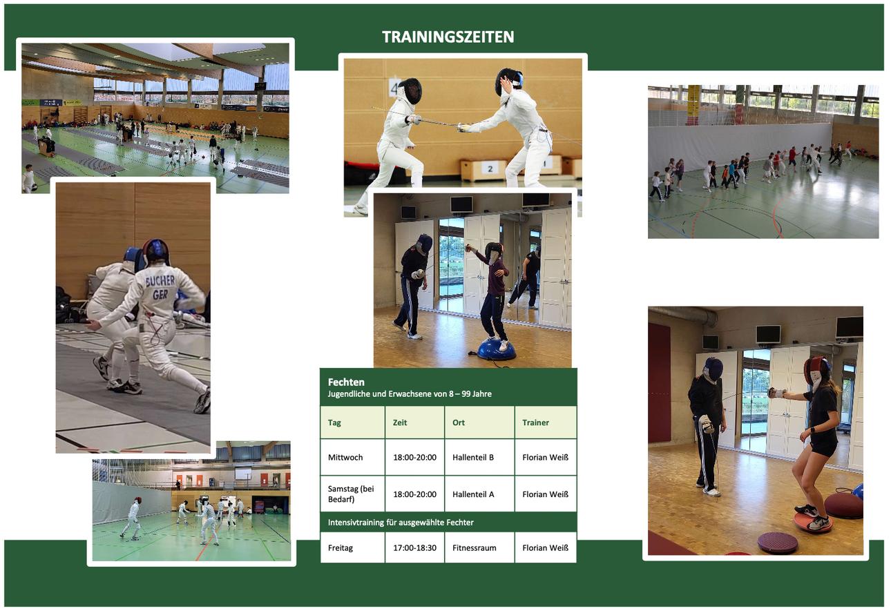 Flyer der Abteilung Fechten